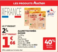 Allumettes fumées Auchan