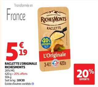 Raclette L'Originale Richesmonts