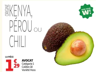 Avocat Catégorie 1 Calibre 18 Variété Hass