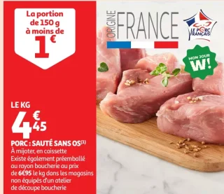 Porc : sauté sans os