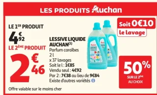 Lessive liquide Parfum caraïbes Auchan