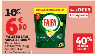 Tablettes lave vaisselle Parfum Citron Fairy Tout en 1