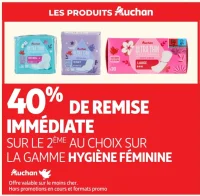 Gamme HYGIÈNE FÉMININE Auchan