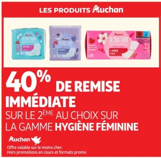 Gamme HYGIÈNE FÉMININE Auchan