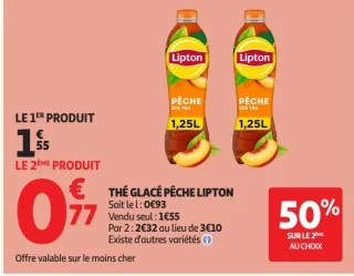 Thé glacé pêche Lipton