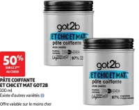 PÂTE COIFFANTE ET CHIC ET MAT GOT2B 100 ml