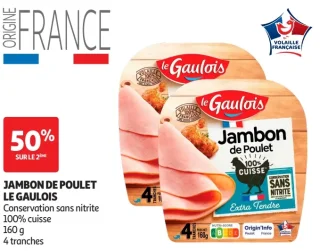 Jambon de poulet Le Gaulois 160 g