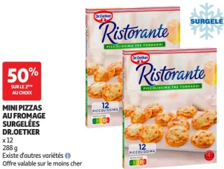 Mini pizzas au fromage surgelées Dr.Oetker