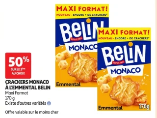 Crackers Monaco à l'Emmental Belin Maxi Format 170 g