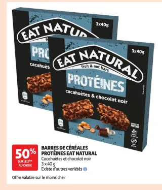 Barres de céréales protéines Eat Natural
