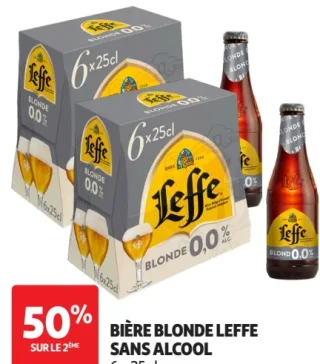 BIÈRE BLONDE LEFFE SANS ALCOOL 6 x 25 cl