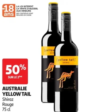 AUSTRALIE YELLOW TAIL Shiraz Rouge 75 cl