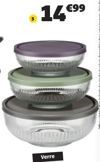 Saladier x3 en verre