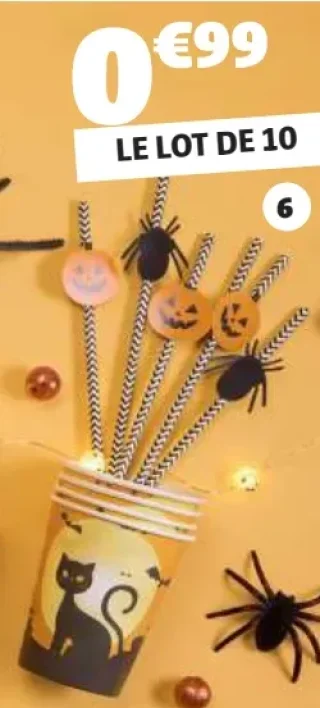 10 pailles papier