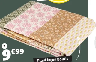 Plaid façon boutis 180x180 cm
