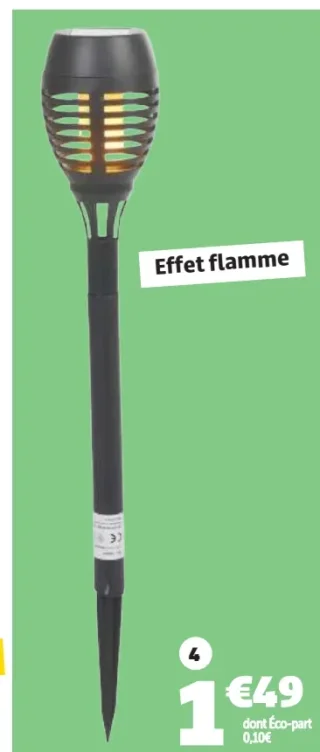 Lampe solaire effet flamme