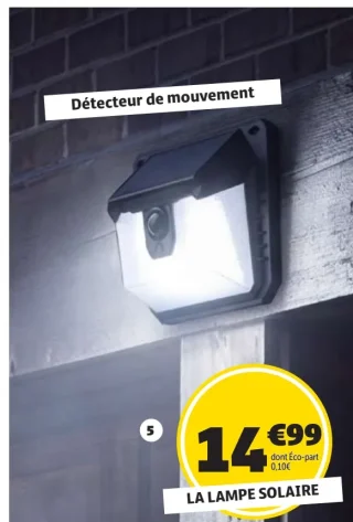 Lampe détecteur de mouvement solaire