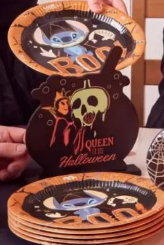 Présentoir et assiettes Disney Halloween
