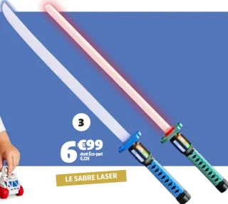 Sabre laser lumineux et sonore