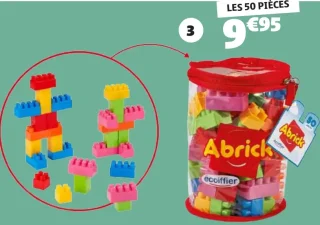 Brique de construction 50 pièces Abrick Écoiffier