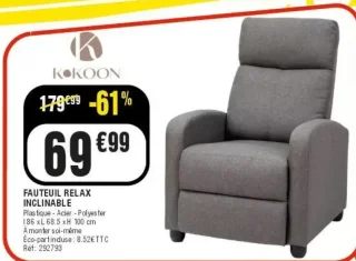 Fauteuil relax inclinable Kokoon