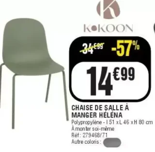 Chaise de salle à manger Helena Kokoon