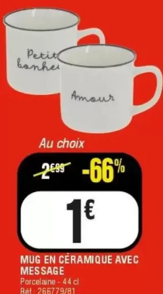 Mug en céramique avec message