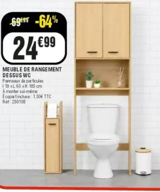 Meuble de rangement dessus WC Kokoon