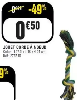 Jouet corde à nœud