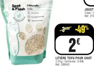 Litière tofu pour chat Spot & Flash