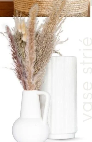 Vase strié