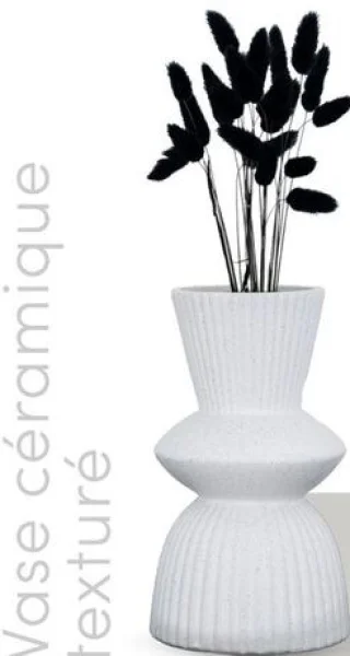 Vase céramique texturé