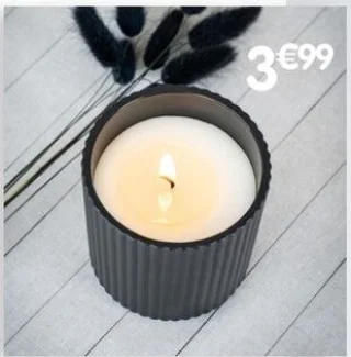 Bougie parfumée en pot strié