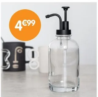 Distributeur / Flacon pompe en verre scandi LIFE