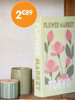 Boîte décorative livre Flower Market Tokyo