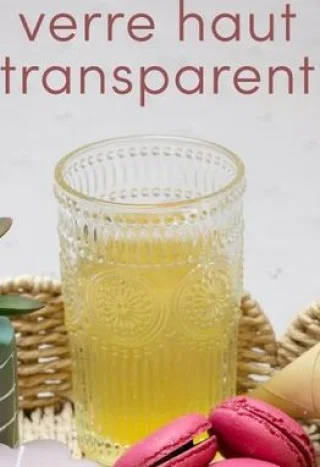 Verre haut transparent