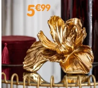Fleur décorative dorée Collection DÉCO