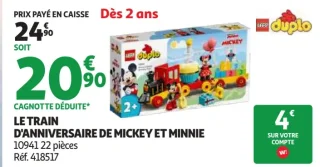 Lego Duplo Le train d'anniversaire de Mickey et Minnie