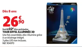 Tour Eiffel Illuminée 3D Ravensburger