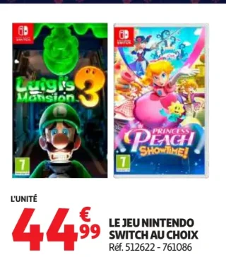 LE JEU NINTENDO SWITCH AU CHOIX