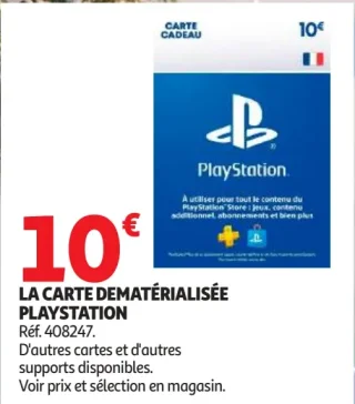 Carte dématérialisée PlayStation 10€