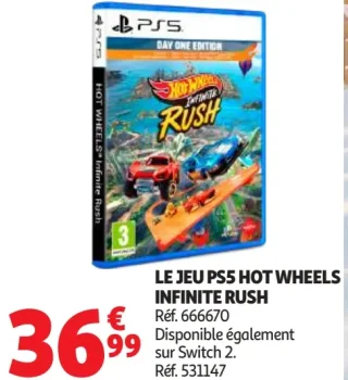 Le jeu PS5 Hot Wheels Infinite Rush