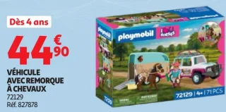 Playmobil Véhicule avec remorque à chevaux 72129