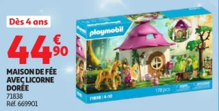 Playmobil Maison de fée avec licorne dorée 71838
