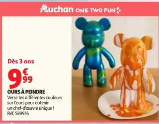 Ours à peindre Auchan One Two Fun