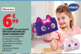 Sac de mode tendance et interactif Kid'Couture Mon Sac Magic' Fashion Chat Vtech