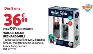 Walkie talkie rechargeable Buki