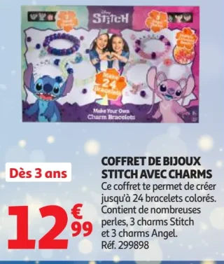 Coffret de bijoux Stitch avec charms