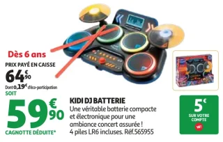 Batterie électronique enfant Kidi DJ Batterie Vtech