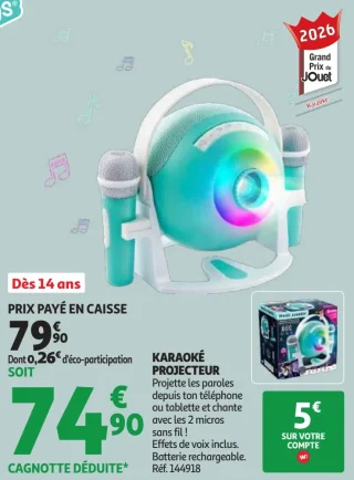 Karaoké Projecteur Canal Toys